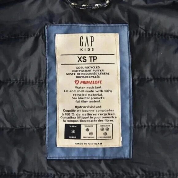 Gap Puffer Jacket Coat Ombre Hooded  Blue Lightweight Size XS - Picture 6 of 8